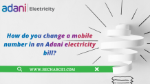 How do you change a mobile number in an Adani electricity bill