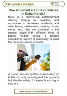 How important are CCTV Cameras in Dubai Hotels?