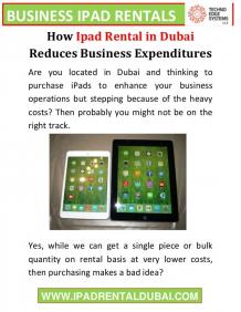 How Ipad Rental in Dubai Reduces Business Expenditures