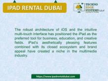 How is Availing of the Services of iPad Rental in Dubai? | PPT