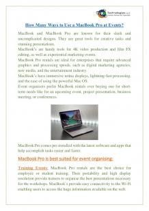 MacBook Pro Rental Dubai