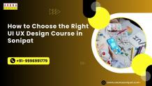 How To Choose The Right UI UX Design Course In Sonipat? -