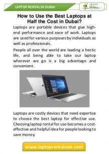 How to Use the Best Laptops at Half the Cost in UAE?