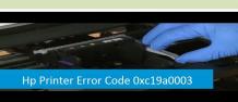 Easy way to Fix HP error code 0xc19a0003