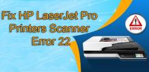 Solved HP Scanner Error Code 22