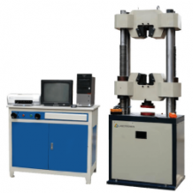 Labotronics hydraulic servo universal testing machine is a floor mounted system with single test space for tensile, compression and flexure testing by an automatic clamping method.