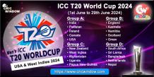 ICC T20 World Cup 2024 men's schedule announced - cricwindow.com 