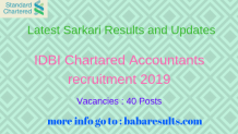 IDBI Chartared Accountants recruitment 2019