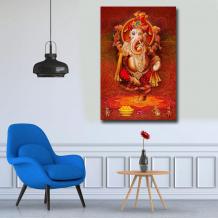 Standing Ganesha  Canvas Wall Art Indian Painting Canvas | Etsy