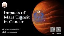 Impacts of Mars Transit in Cancer