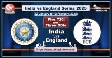 India vs England t20i and odi series results 2025 