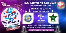 India vs Pakistan ICC T20 World Cup 2024 Live - cricwindow.com 