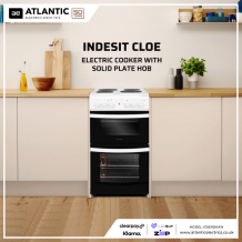Indesit Cloe ID5E92KMW Electric Cooker with Solid Plate Hob