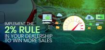 Implement the 2% Rule in Your Dealership to Win More Sales | Izmo Auto