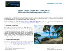 5 Best Tourist Places Near Delhi Within 300 km to Visit in Monsoon with Family