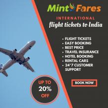 Book your International flight tickets to India with MintFares