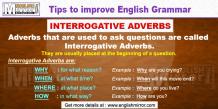 Interrogative Adverbs : to ask different types of questions - English Mirror 