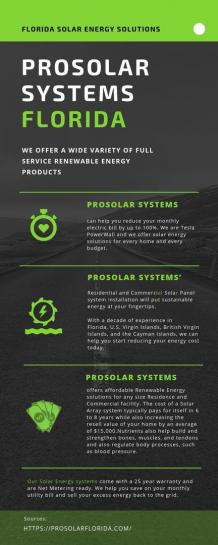 Florida Solar Energy Solutions - ProSolar Systems Florida