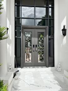 Wrought Iron Door with Smart Lock |  Customizable Options Available