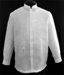 White Barong Tagalog  - Barongs R us