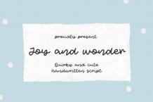 Joy and Wonder Font Free Download OTF TTF | DLFreeFont