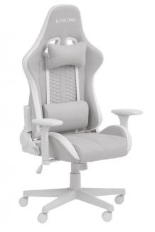 Gaming chair NIBE white/beige fabric