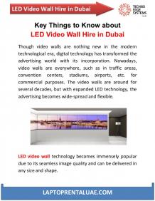 Key Things to Know about LED Video Wall Rental in Dubai