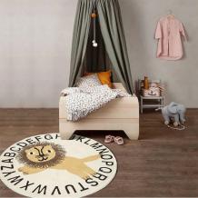 Kids Bedroom Rugs Cartoon Lion Tiger Cute Animal Children Room Round Carpet - Warmly Home