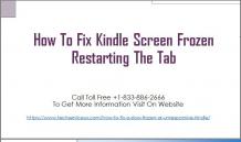 How to Fix Slow, Frozen or Unresponsive Kindle 