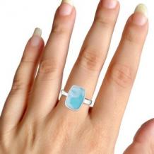 Buy Blue Larimar Stone Ring at Wholesale Prices | Rananjay Exports