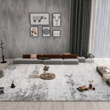 Large Grey Rug Comfortable Flooring Gray Area Carpets for Living Room - Warmly Home
