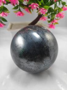  Large 90MM 9CM Natural Silver Hematite Stone Meditation Healing Power Sphere Ball | The Crystal Decor 