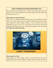 Laser Treatment for Hemorrhoids Near You