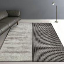Room Carpet Simple Modern Striped Design Grey Area Lined Rugs - Warmly Home