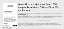 Madrid office is a part of Future Electronics, President Robert Miller