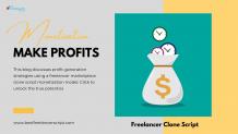 How To Make Profits Using Freelancer Clone Script Monetization Models?