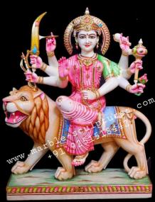 Marble Durga Murti for Home and Temple - Marble Durga Statue