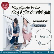 Máy Giặt Electrolux Dừng Ở Giữa Chu Trình Giặt? Phải Làm Sao?