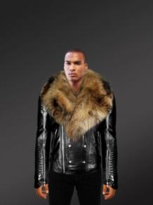 Leather Jackets with Fur Collars| Men's Real Fur Leather Jackets