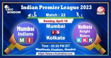 IPL Mumbai vs Kolkata live score and Report