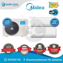 Midea Aircon System 2 MS50D-25 / SMKP-09 X 2 | Free Installation