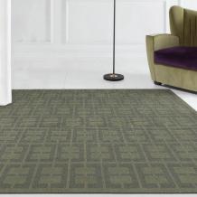 Modern Green Rug Wool Floor Area Carpets Unique Geometric Pattern - Warmly Home