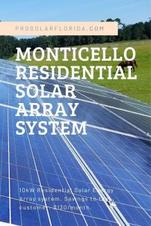 MONTICELLO Residential Solar Power Florida