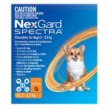  Buy Nexgard Spectra Chewables Orange For Very Small Dogs (2-3.5kg) - Free Shipping