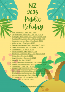 Public holidays 2025 Auckland