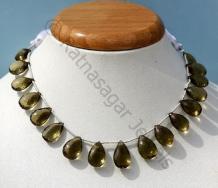 Olive Quartz Beads