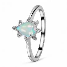 opal ring , silver ring , opal silver ring