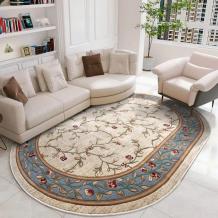 Oval Carpet Thickness Unique Vintage Design Oval Rug for Living Room - Warmly Home
