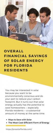 Overall Financial Savings of Solar Energy for Florida Residents