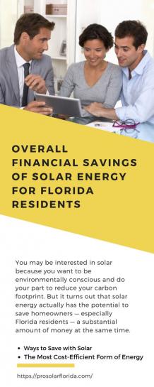 Overall Financial Savings of Solar Energy for Florida Residents